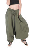 Whitewhale Men Women Cotton Summer Loose Baggy Hippie Boho Gypsy Harem Pants