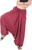 Whitewhale Men Women Cotton Summer Loose Baggy Hippie Boho Gypsy Harem Pants