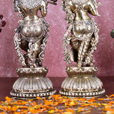 White Whale Superfine Brass Radha Krishna Idol Statue Home Decor Figurine
