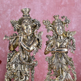 White Whale Superfine Brass Radha Krishna Idol Statue Home Decor Figurine