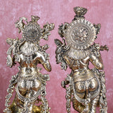 White Whale Superfine Brass Radha Krishna Idol Statue Home Decor Figurine