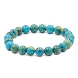 White Whale Natural Original Gemstone Round Beads Stretch Bracelet Healing Reiki 8mm