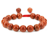 White Whale 8mm Round Beads Adjustable Braided Macrame Tassels Chakra Reiki Bracelets