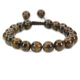 White Whale 8mm Round Beads Adjustable Braided Macrame Tassels Chakra Reiki Bracelets