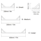 White Whale Wooden Wall Mounted Set of 3  Wooden Shelves for Perfect Decor of Any Room