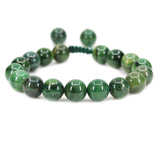 White Whale 8mm Round Beads Adjustable Braided Macrame Tassels Chakra Reiki Bracelets