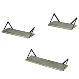 White Whale Wooden Wall Mounted Set of 3  Wooden Shelves for Perfect Decor of Any Room