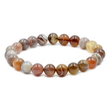 White Whale Natural Original Gemstone Round Beads Stretch Bracelet Healing Reiki 8mm