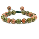 White Whale 8mm Round Beads Adjustable Braided Macrame Tassels Chakra Reiki Bracelets