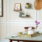 White Whale Wooden Wall Mounted Set of 3  Wooden Shelves for Perfect Decor of Any Room