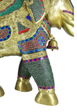 White Whale Handmade Ethnic Indian Brass Elephant Decor Showpiece, Home Decor Statue, Indian Decorations, Indian Houseware, Brass Figurine