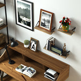 White Whale Wooden Wall Mounted Set of 3  Wooden Shelves for Perfect Decor of Any Room