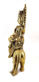 White Whale Maa Durga/Sherawali Brass Statue Religious Goddess Sculpture Idol