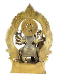 White Whale Maa Durga/Sherawali Brass Statue Religious Goddess Sculpture Idol - Large