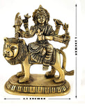 White Whale Maa Durga/Sherawali Brass Statue Religious Goddess Sculpture Idol