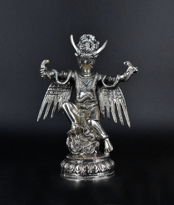 White Whale Brass Lord Garud Dev Idols | Garuddev Statues | Lord Garuda| Garuda Brass Idol| Garuda Statue| Garud Dev Murti | Garuda Idol,Gold, 8.5 Inch, 1 Piece