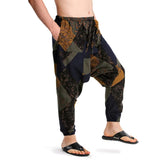 Whitewhale Mens Cotton Printed Harem Pants Pockets Yoga Trousers Hippie