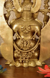 White Whale Brass Decor India Mangalkari Ganesha Statue Home Decor (20 inches)