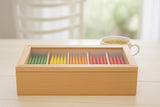White Whale Wooden Tea Box Organizer Storage Box with 5 Compartment Chest Box