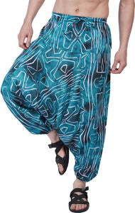 Whitewhale Men's Cotton Solid Harem Pants Yoga Trousers Hippie Pant