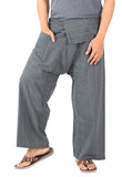 Whitewhale Stripe Cotton Fisherman Pants Casual Hippie Dance Tai Chi Yoga Pants