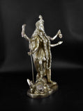 White Whale Antique Large Brass Kali Idol Hindu Goddess of Time & Change Maa Kalika Shiva Statue Murti