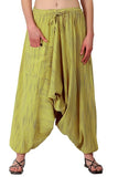 Whitewhale Mens Women Cotton Stripe Aladdin Loose Baggy Boho Hippie Harem Pants