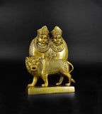 White Whale Chamunda Mata Brass Statue Religious Strength Sculpture Idol