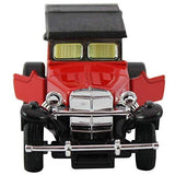 White Whale Metal Die Cast Classic Old Antique Car Model with Pull Back Action