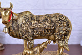 White Whale Large Kamdhenu Cow with Calf Figurine Decorative Gift Item