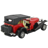 White Whale Metal Die Cast Classic Old Antique Car Model with Pull Back Action