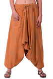 Whitewhale Mens Women Cotton Stripe Aladdin Loose Baggy Boho Hippie Harem Pants