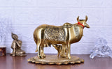 White Whale Large Kamdhenu Cow with Calf Figurine Decorative Gift Item