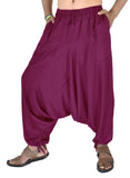 Whitewhale Men's Rayon Solid Harem Pants Yoga Trousers Hippie Pant