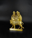 White Whale Chamunda Mata Brass Statue Religious Strength Sculpture Idol