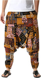 Whitewhale Mens Cotton Printed Harem Pants Pockets Yoga Trousers Hippie