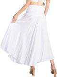 Whitewhale Solid Long Skirts for Women | 2-in-1 Boho Dress & Maxi Skirt for Bohemian Festivals, Vacation & Casual wear
