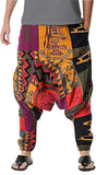 Whitewhale Mens Cotton Printed Harem Pants Pockets Yoga Trousers Hippie