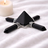 White Whale Pyramid Energy Generator 4 Points Reiki Healing Crystal Spiritual Feng Shui Gift