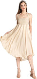 Whitewhale Solid Long Skirts for Women | 2-in-1 Boho Dress & Maxi Skirt for Bohemian Festivals, Vacation & Casual wear