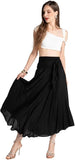 Whitewhale Solid Long Skirts for Women | 2-in-1 Boho Dress & Maxi Skirt for Bohemian Festivals, Vacation & Casual wear