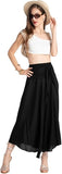 Whitewhale Solid Long Skirts for Women | 2-in-1 Boho Dress & Maxi Skirt for Bohemian Festivals, Vacation & Casual wear