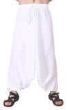 Whitewhale Mens Women Cotton Solid Aladdin Loose Baggy Boho Hippie Harem Pants