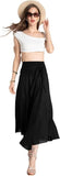 Whitewhale Solid Long Skirts for Women | 2-in-1 Boho Dress & Maxi Skirt for Bohemian Festivals, Vacation & Casual wear
