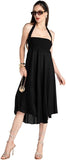 Whitewhale Solid Long Skirts for Women | 2-in-1 Boho Dress & Maxi Skirt for Bohemian Festivals, Vacation & Casual wear