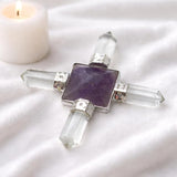 White Whale Pyramid Energy Generator 4 Points Reiki Healing Crystal Spiritual Feng Shui Gift