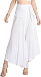 Whitewhale Solid Long Skirts for Women | 2-in-1 Boho Dress & Maxi Skirt for Bohemian Festivals, Vacation & Casual wear
