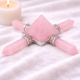 White Whale Pyramid Energy Generator 4 Points Reiki Healing Crystal Spiritual Feng Shui Gift