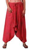 Whitewhale Mens Women Cotton Stripe Aladdin Loose Baggy Boho Hippie Harem Pants