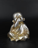 White Whale Brass Laughing Buddha for Wealth & Prosperity | Happy Man - Best for Gifting - Made in Tibet Home Decoration